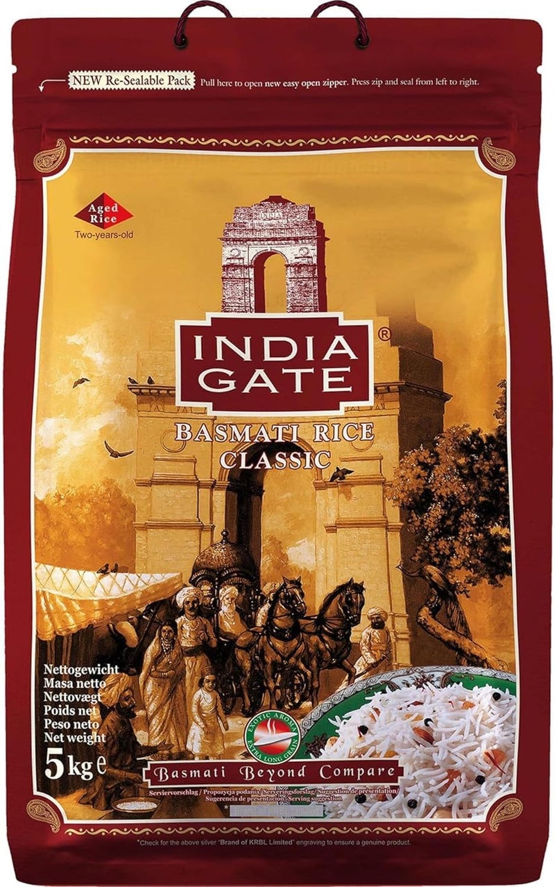 India Gate Classic Basmati Rice 5 kg - Image 1